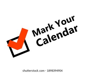 Mark Your Calendar Design. Clipart Image.