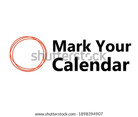 Mark Your Calendar design. Clipart image.