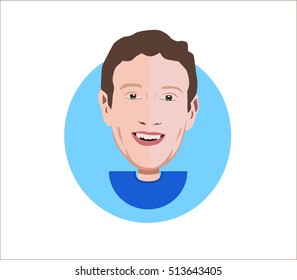 Mark Zuckerberg vector illustration