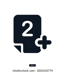 mark_2+ icon. Education sign and symbol icons. Vector line icons for your digital or print projects. Vector illustration.
