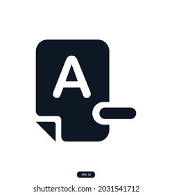 mark_a- icon. Education sign and symbol icons. Vector line icons for your digital or print projects. Vector illustration.
