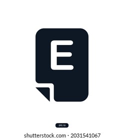 mark_e icon. Education sign and symbol icons. Vector line icons for your digital or print projects. Vector illustration.