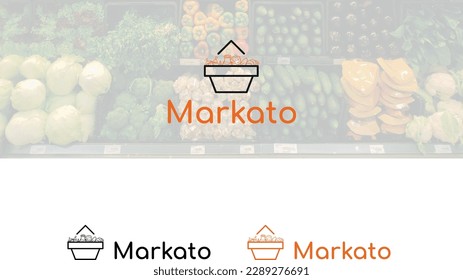 markato logo design supermarket logo