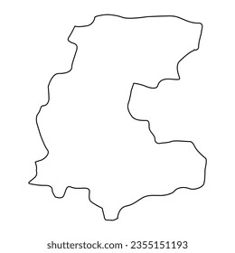 Markazi province map, administrative division of Iran. Vector illustration.