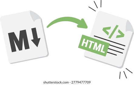 markdown to html illustration for ui design and web design