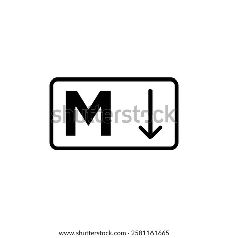 Markdown icon Art design illustration