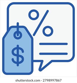 Markdown Single Blue White Icon