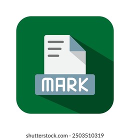 Markdown text file flat icons. symbol document files, format extension. Can be used for websites, software, UI and mobile apps.