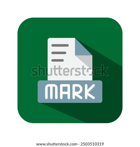 Markdown text file flat icons. symbol document files, format extension. Can be used for websites, software, UI and mobile apps.