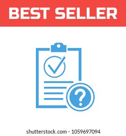 Marked Checklist Icon. Check Mark icon. Compliance Vector Sign.