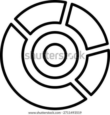 Marked Donut Chart Icon For Your Project