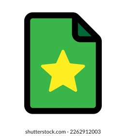 Marked file icon line isolated on white background. Black flat thin icon on modern outline style. Linear symbol and editable stroke. Simple and pixel perfect stroke vector illustration