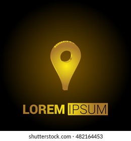 Marker 3D Golden Metallic Premium Royal Corporate Logo / Icon