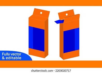 Markierungsbox mit hängerdielen Vorlagen und 3D-Box-Design