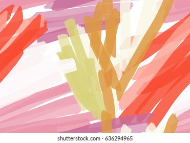 Marker brush colorful stokes.Abstract seamless pattern. Universal bright background for greeting cards, invitations. Had drawn ink and marker watercolor texture.