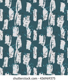 Marker brush overlapping green with texture.Hand drawn with ink and marker brush seamless background.