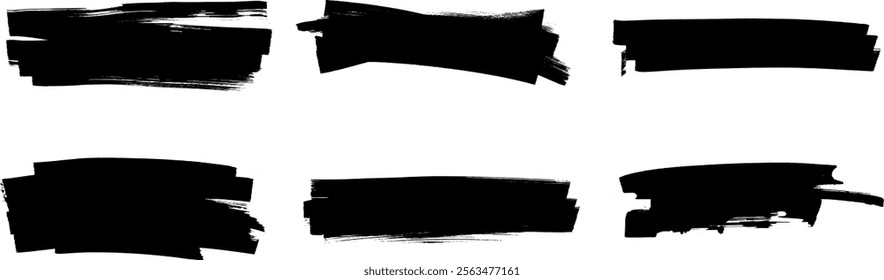 Marker Brush Stroke Long Banner Label