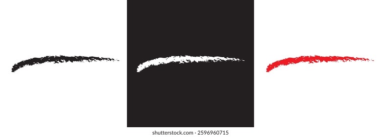 Marker brush texture stroke paint underline highlight. Marker pen highlight stroke. Hand drawn brush underline element . Vector illustration. isolated on white and black background. EPS 10