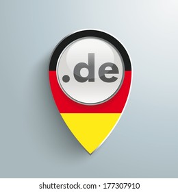 Marker with button on the grey background. Eps 10 vector file.