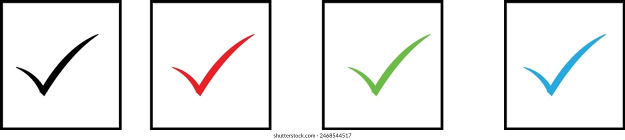 marker check isolated check box checklist eps 10