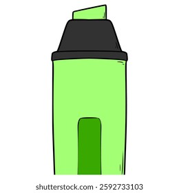 marker close up view illustration hand drawn isolated vector