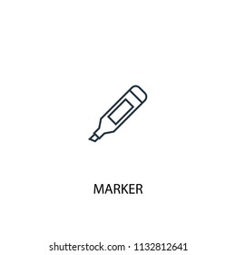 Marker concept line icon. Simple element illustration. Marker concept outline symbol design from Workspace set. Can be used for web and mobile UI/UX