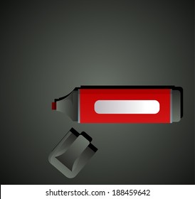 marker and dark background