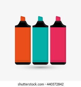 marker design. Colorful illustration, vector graphic