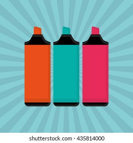 marker design. Colorfull illustration, vector graphic