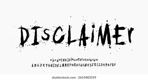 Marker Distressed Grunge Font. Horror Comic Brush Font. Cartoon Graffiti Font. Display Playful font. Creative Hand Drawn Alphabet. Street Art Fashion Designs vector illustration