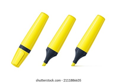 Marker for draw line and mark off, Isolated on white background. Eps10 vector illustration.