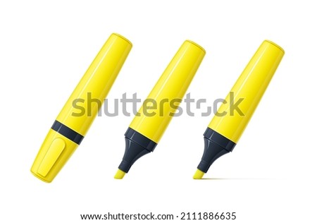 Marker for draw line and mark off, Isolated on white background. Eps10 vector illustration.