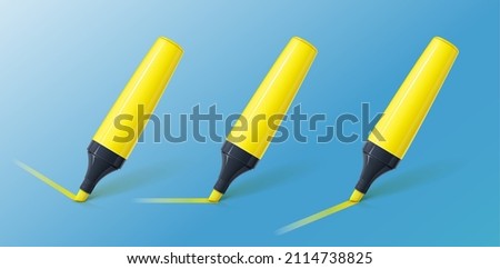 Marker for draw line and mark off. Eps10 vector illustration.