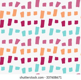 Marker drawn green yellow orange red uneven hatches.Hand drawn with marker seamless background.Modern hipster style design.