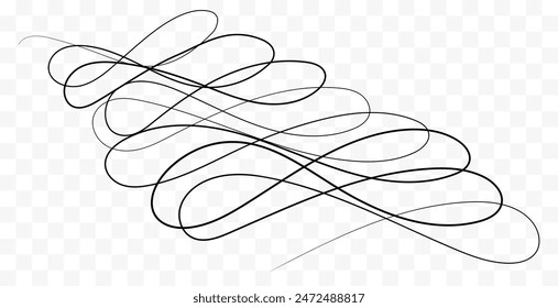 Marker drawn scribble vector. Childish drawing. Hand draws calligraphy swirls. Curly brush strokes, marker scrawls as graphic design elements