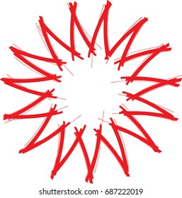 Marker drawn star for background use

