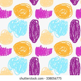 Marker drawn yellow and purple scribbles.Hand drawn with marker seamless background.Modern hipster style design.