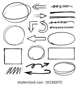 marker elements, highlighter, circle, rectangle, arrow, underline