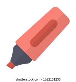 Marker flat color vector icon
