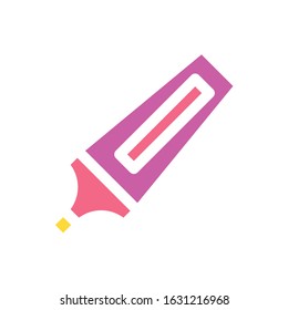 The marker flat icon design vector illustration