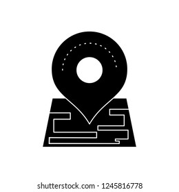 marker Glyph Black Icon