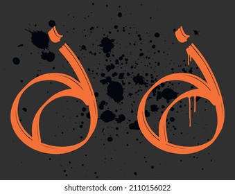 Marker Graffiti Font, handwritten Typography vector illustration, the letter "j"