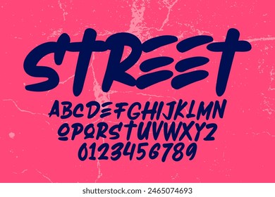 Marker Graffiti Font, handwritten Typography vector illustration