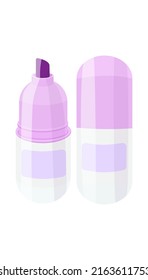 Marker. Graphics. Vector. Image. Stationery item for writing and drawing. Can be used in design.