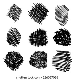 Marker hand drawn grunge backgrounds. Vector illustration 