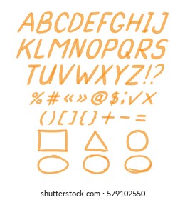 Marker Hand Written Doodle Symbols Vector