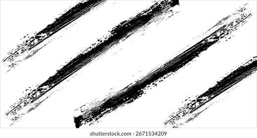 Marker hand-drawn line border set and scribble design elements. Lines hand drawn paint brush stroke. Vector set isolated on white. Hand drawn scribble. Black ink brush art