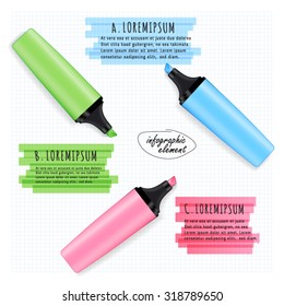 Marker Highlight  Infographic Text And Concept For Design.