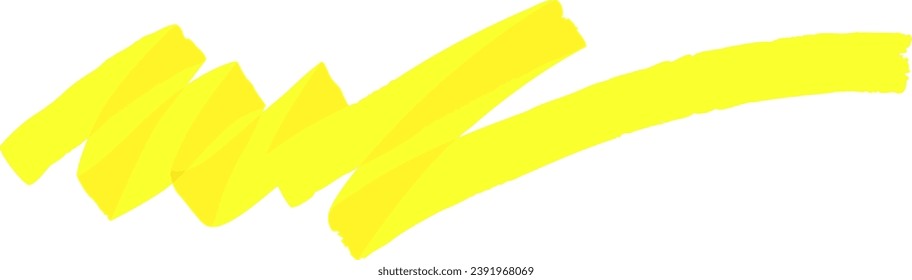 Marker Highlighter Curved Line Vector Illustration
