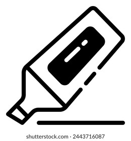 Marker Highlighter Simple Line Icon Logo Symbol